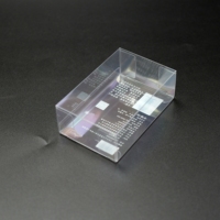 Boîte en plastique pliable jetable recyclable en PET, PP, PVC, imprimée en couleur, avec logo personnalisé, pour emballage cadeau ou gâteau, impression CMYK, vernissage 4 couleurs