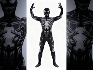 Vendita calda Costume di carnevale <span class=keywords><strong>Spiderman</strong></span> Hero Cosplay TV e film tuta Halloween Costume nero muscolatura costumi Anime - Product Image 2