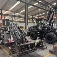 Loader Teleskopik Baru Bersertifikasi CE EPA Euro 5 untuk Kebun dan Lahan Pertanian, Pengangkat Hidrolik, Ban Solid, All Terrain