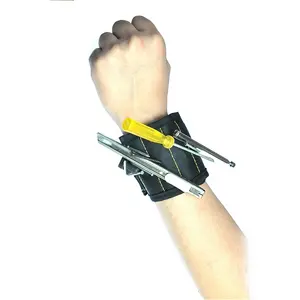 Adjustable Hook Loop Fastener Magnetic Wrist Band Wristband Tool Tray Belt Wrist Magnetic Holding Helper Bag Bracelet Kit