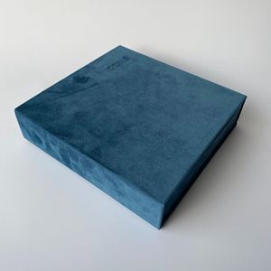 Crystal Soft Velvet Jewelry <b>Box</b> Square Embossed Logo Magnetic Foam Inner Gift Packaging Shenzhen China - Product Image 1
