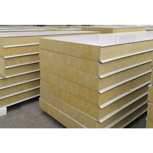 75mm yanmaz prefabrik çelik yapı duvar ve çatı yalıtımlı Metal sandviç paneller kaya yünü otel kullanımı için - Product Image 3