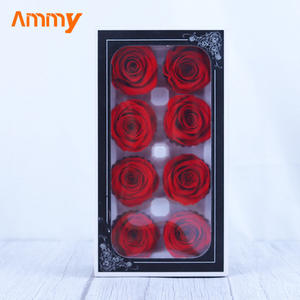 AM-PFJ02 Ammy Capullos de <span class=keywords><strong>Rosas</strong></span> Preservadas Grado A 4-5cm, Cabeza de Rosa Flor de la Fiebre, Flores de Vida Eterna, Material Floral, Caja de Regalo, <span class=keywords><strong>Ramo</strong></span> - Product Image 5