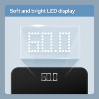 TRANSTEK 2023 Bestseller für Tragbare Digitale Dot-Matrix LED-Anzeige Mattiertes Gehärtetes Glas Wiege-Badezimmerwaage