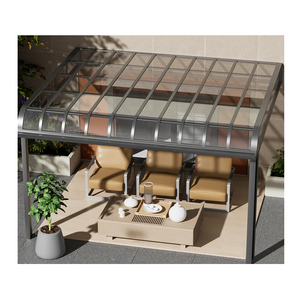 Auvent en alliage d'aluminium longue durée de vie, toit en polycarbonate, résistant aux intempéries, montage facile, <span class=keywords><strong>abri</strong></span> pour la maison, l'hôtel, le bureau - Product Image 4
