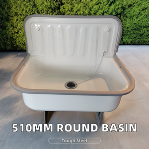 חם מכירת אמייל פלדה חדש כיורים xs505 עם פאנל בית מלבן בית פלדה כיור פלדה אמייל - Product Image 5