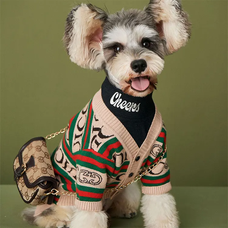 Luxury Pet Dog Clothes Apparel Cat Sweater Dog Knitted Clothes for Small Medium Large Dog