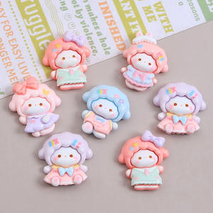 Adornos de Resina con Forma de Cordero con Falda Colorida de Dibujos Animados, Adornos de Resina para Refrigerador, Accesorios de Resina para Decoración - Product Image 1