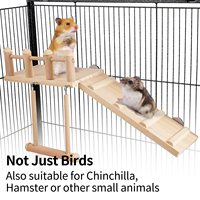 Plateforme d'habitat écologique pour perroquets avec balançoire, structure d'escalade, cage en bois et jouet d'escalade pour oiseaux, idéal pour la remise des diplômes