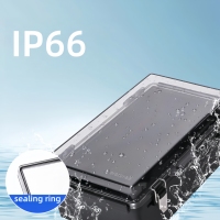Boîte de jonction articulée de projet en plastique étanche en ABS noir IP67 Type de boucle en plastique grand boîtier avec plaque de montage