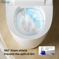 Luxe automatique capteur chasse d'eau Bidet siège de toilette salle de bain une pièce électrique toilette commode intelligente cuvette de toilette intelligente