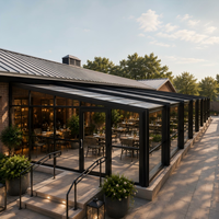 Nouveau Style Verre Maison Véranda Moderne Design Européen Préfabriqué En Aluminium Vérins En Verre Maison Jardin Serre