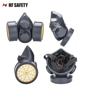 Full Face Rubber Particulate Respirator With Double Filters Gas Mask
