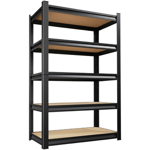 Estantería de Almacenamiento de Ángulo de Hierro de Servicio Ligero y Mediano, Diseño Ranurado, Sin Tornillos, para Invernadero, Cobertizo, Sótano - Product Image 1