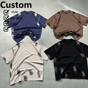 Camiseta de Hombre 100% Algodón, Versión Pesada de 230g, Diseño Graffiti 100% Algodón, Corte Holgado, Estilo Urbano - Product Image 1