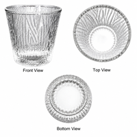 Lot de porte-bougies en verre cannelé transparent à double usage, verre à double paroi pour la fabrication de bougies DIY