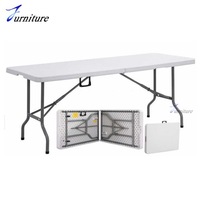 Table pliante de camping rectangulaire en plastique pour banquet