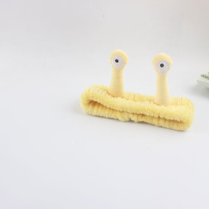 Elegant <strong>Snail</strong> Style Hair Strap Funny Cartoon Cute Coral Fleece Elastic <strong>Headband</strong> for Women Girls Makeup Wash Face Hair Decoration - Product Image 5