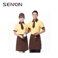 Uniforme de travail personnalisé, uniforme de travail pas cher, uniforme de serveuse, robe, vêtements de travail OEM