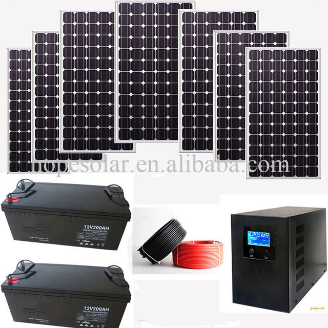High Quality 1kw 2kw 3kw 4kw 5kw 6kw 7kw 8kw 10kw off Grid Solar Power System Complete Sets Solar Panel Home Charge System