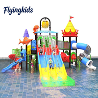 Piscine résidentielle en acier Fun Splash, aire de jeux extérieure pour enfants, toboggan aquatique en plastique, usage commercial avec piscine