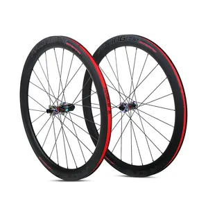 Roues de vélo de route en fibre de carbone 700C avec frein à disque, expédition gratuite, haute qualité, chine, oem