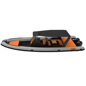 Sunbed RIB 860 28.7ft Double Deep V Aluminum Hull RIB Inflatable Hypalon/<b>PVC</b> Boat With T <b>Top</b> - Product Image 4