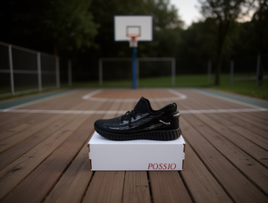 POSSIO Sneakers da Uomo Traspiranti in Maglia Stile Basket con Lacci Punta Rotonda per Tutte le Stagioni Suola in Gomma Intersuola in EVA Fodera in Rete - Product Image 2