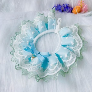 Lindo Babero de Algodón con Encaje para Mascotas, Pañuelo de Cuello Redondo, Toalla para la Saliva de Perros y Gatos, para Teddy, Samoyed, Cachorros, Accesorios para Mascotas al por Mayor - Product Image 6
