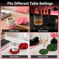 Sous-verres personnalisés OEM ODM en feutre et PVC pour boissons, tapis de protection en feutre et PVC pour tasses, pour la maison, le bar, le café, l'hôtel