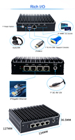 Dispositivo Micro Firewall con Tel J3160, 4 Puertos GbE LAN, HD-MI, 2x Mini PCIe, Router VPN PfSense para Gateway de Seguridad de Red sin Ventilador