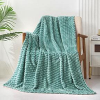 Couverture polaire tricotée brodée en flanelle épaisse de luxe pour lit et canapé hiver couleur personnalisée vente en gros de haute qualité