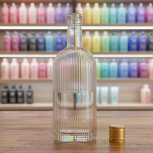 Bottiglie di liquore in vetro ricaricabili all'ingrosso da 500 ml con tappo a vite sigillato in sughero, pronte per diffusori, per whisky, vodka, <span class=keywords><strong>tequila</strong></span> - Product Image 3