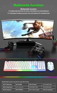 Juego de teclado de ratón para juegos de deportes electrónicos retroiluminado RGB GTX350 sensación mecánica USB para conexión por cable <span class=keywords><strong>Bluetooth</strong></span> 104 teclas Metal luminoso - Product Image 6