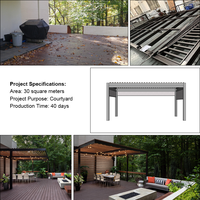 Gazebo en aluminium imperméable moderne de haute qualité avec auvent de jardin sur le toit