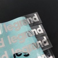 Autocollant adhésif 3D argenté découpé au laser, logo en nickel brillant holographique, transfert de code-barres promotionnel, résistant à l'huile
