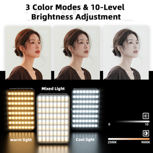 New st160 hai mặt từ điền vào ánh sáng cho điện thoại máy ảnh ba màu chiếu sáng di động cho live streaming - Product Image 3