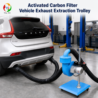 Chariot mobile d'extraction des gaz d'échappement avec filtration par charbon actif, simple et facile à utiliser, extracteur de gaz d'échappement