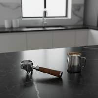 EasySun Porte-filtre sans fond 58 mm avec poignée en bois en acier inoxydable pour machines à expresso semi-automatiques