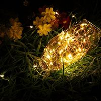 Lampu Peri Tembaga Dalam Ruangan, Lampu LED Berkelap-kelip Bertenaga Baterai, Lampu Mini String Grosir, Tahan Air, Dekorasi Pernikahan Stoples Mason