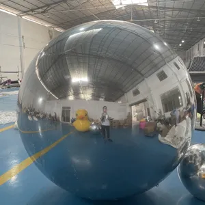 Giant Inflatable Mirror Ball Event Decoration PVC Floating Sphere Mirror Balloon for Party Commercial Advertising Shopping Mall