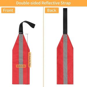 <b>Trailer</b> Warning Reflective Polyester Pennant Flag-Safety Flag for Truck and Pedestrian Crossings - Product Image 2