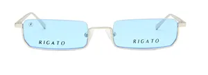 2023 Metall Sonnenbrille Rechteckige Form Silber Sonnenbrille