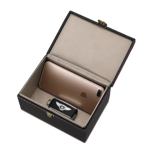 Grossiste nouveaux produits en cuir noir RFID <span class=keywords><strong>clé</strong></span> de <span class=keywords><strong>voiture</strong></span> <span class=keywords><strong>Faraday</strong></span> boîte de sécurité Anti-vol grande boîte de rangement avec blocage du Signal RFID - Product Image 6