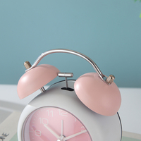 Jam Meja Desain Vintage Fashion Time Vision Harga Terbaik, Diameter 4 Inci, Mesin Quartz, Fungsi Snooze, Dekorasi Kantor