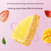 ZHONGBAO Vriesdroogde Fruit Snacks Zoete Gedroogde Aardbeien Gesneden Graan Snack Bulk Groothandel 38g