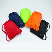 Mochila con Cordón Ajustable, Impermeable, con Logotipo Personalizado, de Poliéster 210D, Bolsa Deportiva Promocional al por Mayor para Eventos Deportivos y Regalos