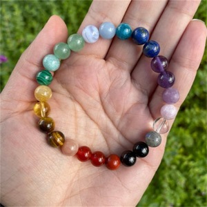 7 <b>Chakras</b> Natural Stone Beaded <b>Bracelet</b> For Meditation Energy Balance And Well Being Unisex Bohemia Style - Product Image 4