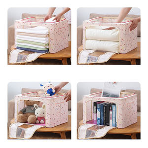 Meilleures ventes : Organiseur de rangement pour vêtements, sacs de rangement empilables avec cadre métallique pliable - Product Image 2