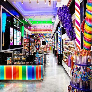 패션 사용자 정의 소매 식품 가구 조명 초콜릿 디스플레이 캐비닛 선반 - Product Image 3